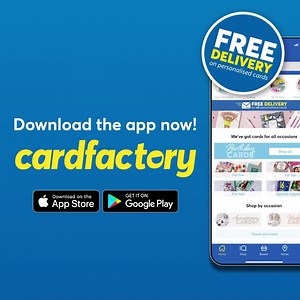 📱 Introducing the brand new Card Factory app! Download the app today and browse 1000’s of personalised cards and gifts at your fingertips. HAPPY DAYS! Find out more here 👉 bit.ly/CFAppDownloadFB | Card Factory