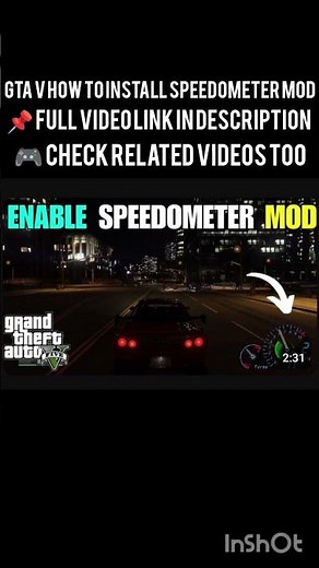 GTA V How to Install Speedometer Mod #shorts #gta
