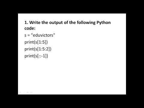 Class 12 Computer Science String Output Based Questions