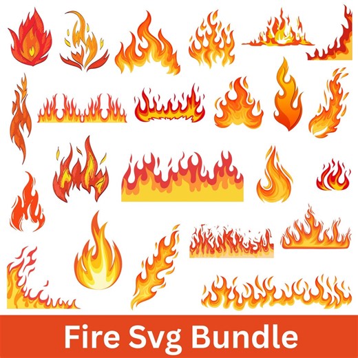 Fire SVG Bundle, Fire Clipart, Fire Svg Files, Fire Flames Svg, Flames Frame Svg, Fire Frame Svg, Fire Png , FIRE SVG , Fire Eps - Etsy