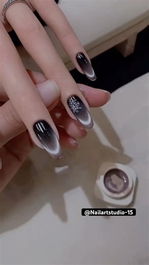 Maroon or black cat eye french nail art !!!💅 #nails #nailgelart #nailart #nailtutorial #naildesign