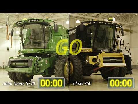 John Deere S770 Combine VS Claas 760 Combine