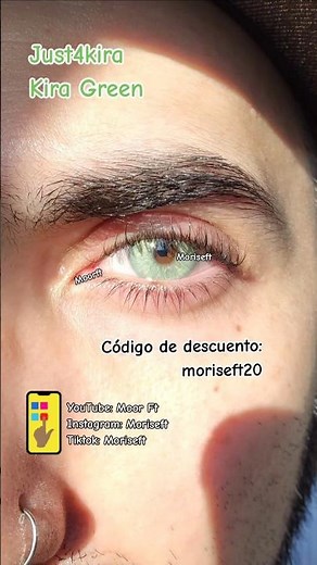 Just4kira Kira Green Código descuento: moriseft20 ‪@just4kira‬ #contactlenses #moriseft #moorft
