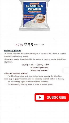 How made Bleaching Powder ? #class10 #chemistry #science #education #exam #bleach #bleaching #shorts