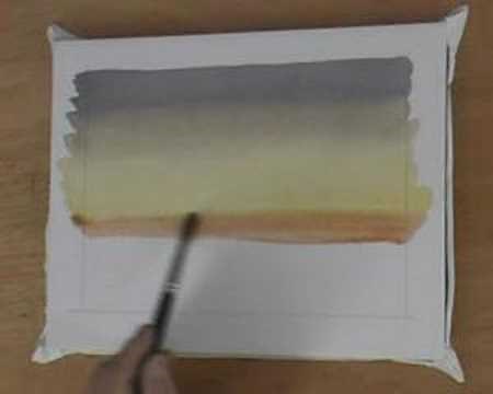 Watercolor Sky For Beginners - How To Paint a Variegated Wash