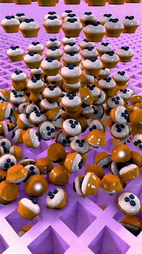 Mini Tart Comes To Fall In😱 Holes #3danimation #physics #satisfying #loop