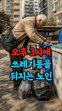 The touching story of an elderly person who rummages through trash cans at 3 PM every day... #Sen...