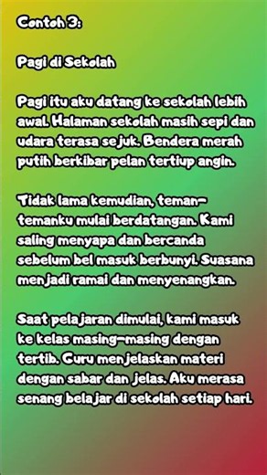 CONTOH TEKS DESKRIPSI CERITA PENDEK