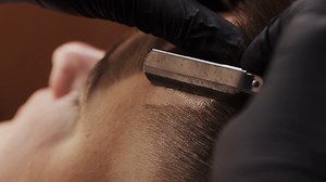 Close Up Of Shaving Beard In Barber Shop Stock Footage SBV-337207583 - Storyblocks