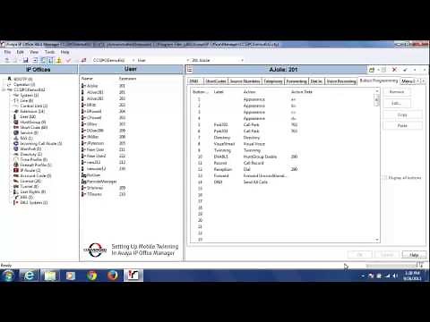 How to Set Up Mobile Twinning via Avaya IP Office Manager Tool