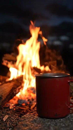 Cozy Campfire Ambiance - Relaxing Night Sky & Flickering Flames [4K]