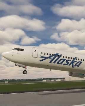 Alaska Airlines Boeing 737-900ER ST. LOUIS LAMBERT Take off #flightsimulator #aviation #msfs2020