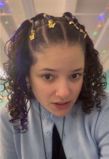 Recreating the “8 rubber band” style my Mom used to do on me 🥹💖 Bringing little girl Angie back one curl at a time and of course I used the @Rizos Curls Strong Hold Gel and the @Not Your Mother's Curl Talk Curl Refreshing Foam to bring this look to life ✨ #curlyhairstyles #hairstyles #curlyhair #hairtok