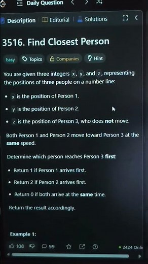 👉 LeetCode 3516 Solution | Java, C++ & Python 🚀 Daily Coding Challenge #shortsindia #motivation