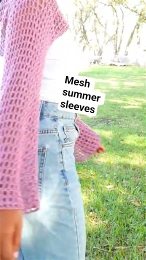 mesh sleeves top free pattern #crochet #knittig #crochetclothing