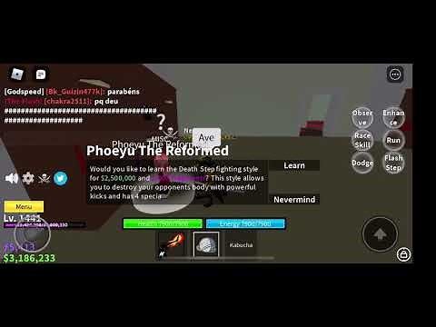 Blox fruit getting death step!