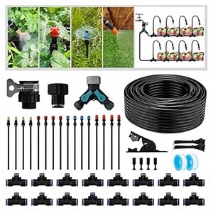 Amazon.com : Kekangerly 100-Foot Drip Irrigation System - 16 Copper Nozzles + T-Connectors for Gardens, Lawns, Plants, and Hydroponics - Quick-Connect Watering Kit : Patio, Lawn & Garden