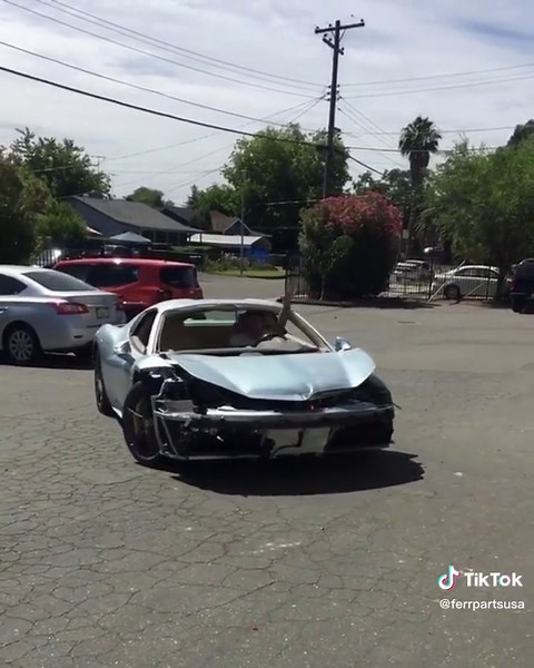 Runs and drives 😜 #ferrari #ferrparts #wrecked #exotic #car #fun #builder #cartiktok #ferrarigraveyard #fypシ #fyp