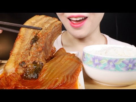 ASMR Braised Kimchi with Pork Belly | Korean Home Meal | Eating Sounds Mukbang