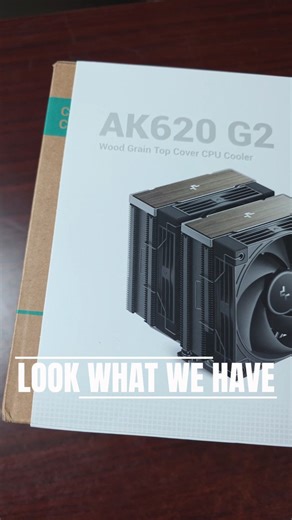 So what we have here is the Deepcool AK620 G2 CPU Cooler and I'm really liking the wood accents. Review coming soon @deepcoolofficial @deepcool.uk #welshytech #deepcoolak620 #pcbuild #tech #pc | Welshytech