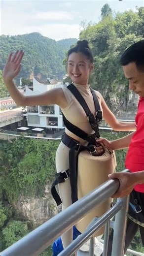 Would you dare to jump? Bridge Bungee Jumping! 😱