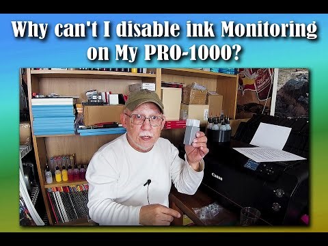 Why can't I disable ink Monitoring on My PRO 1000