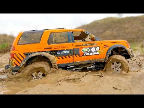 Land Rover Discovery RC! 😱 Deep Mud Trap & Canyon Winch Rescue