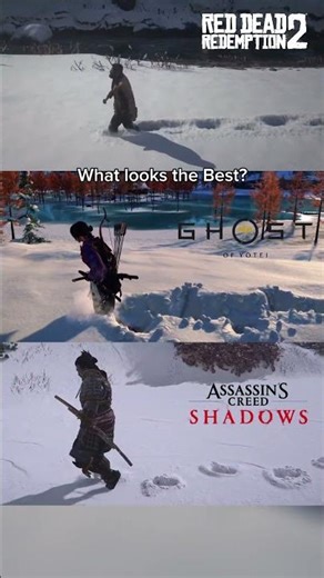 Red Dead Redemption 2 vs Ghost of Yōtei vs Assassins Creed Shadows! #reddeadredemption2 #shorts