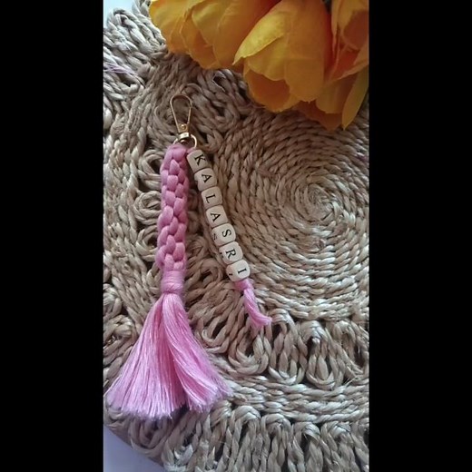 Macrame Keychain | Step by step tutorial for beginners | Boho style | Diy #macrame