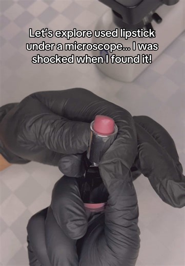 Discovering Surprises in Used Lipstick Under Microscope