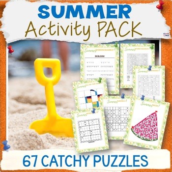 Summer Activities - 67 Summer School Time Filler Puzzle Games Brain Breaks