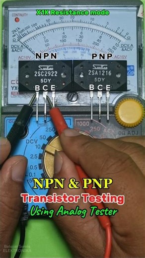 NPN & PNP Transistor Normal Testing using Analog tester #short #diy #automobile #electronic #tv #led