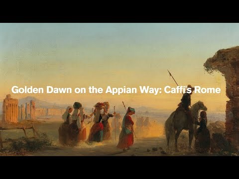 Golden Dawn on the Appian Way: Caffi's Rome / Ippolito Caffi – Rome, the Via Appia at dawn