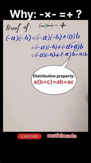 Negative × Negative = Positive | Easy Proof | math trick