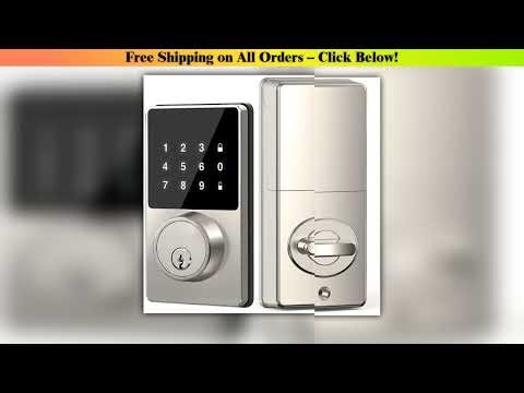 Smart Lock with password, Keyless Entry Door Lock with Touchscreen Keypads, Easy to Install, App