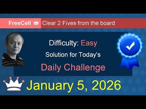 Microsoft Solitaire Collection: FreeCell - Easy - January 5, 2026