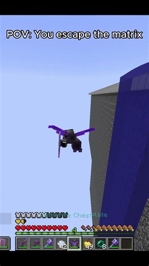 Escaping the matrix 🤯 #minecraft #pvp #shorts