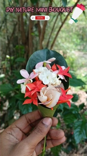 DIY Nature Mini Bouquet💐💐#naturelovers #bouquettutorial #flowerbouqet #flowercraft #diy #craftbox