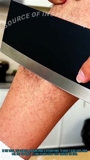 Amazing Knife Sharpness Test: Shaving Leg Hair with a Kitchen Knife to Prove Its Sharpness