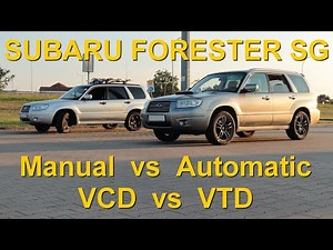 SLIP TEST - Subaru Forester SG - manual vs XT automatic - VCD vs VTD / VDC - ‪@4x4.tests.on.rollers‬