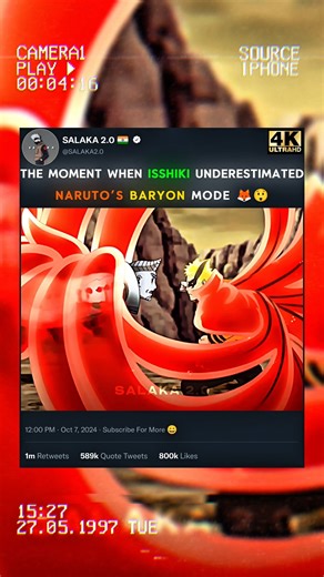 The Moment When Isshiki Underestimated Naruto's Baryon Mode 🦊😲