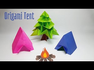 How to Make Origami Camping Tent | Origami Tent