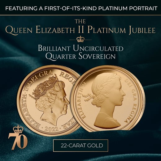 5.4K views · 50 reactions |  Celebrate the 'then' and 'now' of a reign like no other with a brand-new limited-edition quarter sovereign - Immortalising seven decades of duty, loyalty and devotion!  https://bit.ly/3z0mTM4 | The London Mint Office | Facebook