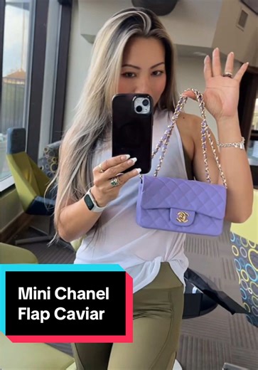 Mini Chanel Flap Caviar Unboxing in Beautiful Purple