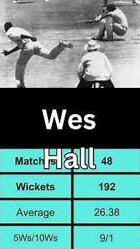 Wes Hall: The Fast Bowler Who Started as a WICKETKEEPER! 🔥 #CricketLegends #cricketlegends #cricket