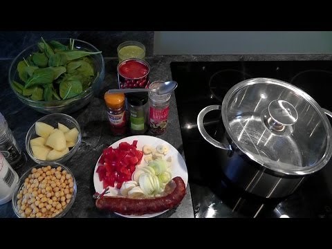 Spicy Chorizo & vegetables soup recipe How to cook