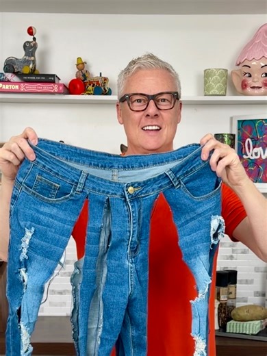 DIY Denim Flower Vase from Old Jeans | Dollar Tree Hack