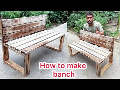 Amazing Wooden Bench Design | DIY Woodworking Project Step by Step | Easy Rustic Outdoor Bench Build