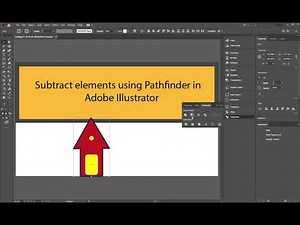 Subtract elements using Pathfinder in Adobe Illustrator