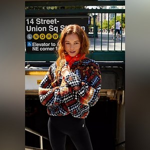 Free people Hit The Slopes Printed Fleece Jacket